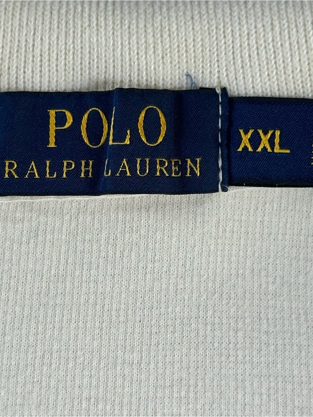 Polo by Ralph Lauren Cream Quarter-Zip Pullover with Navy Pony